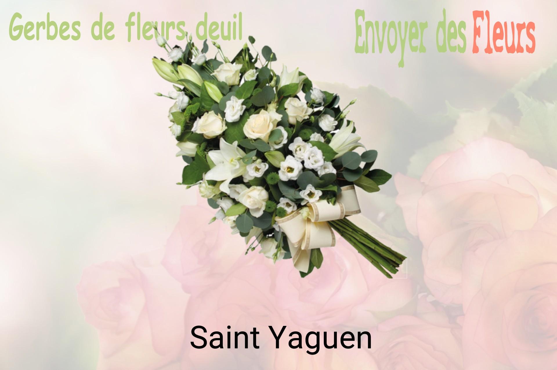 Gerbe de fleurs de deuil livrée à Saint-Yaguen